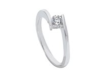 Anello Babila Milano Donna Forever in Oro bianco Diamante 0.10 Ct BBA26010B - BBA26010B